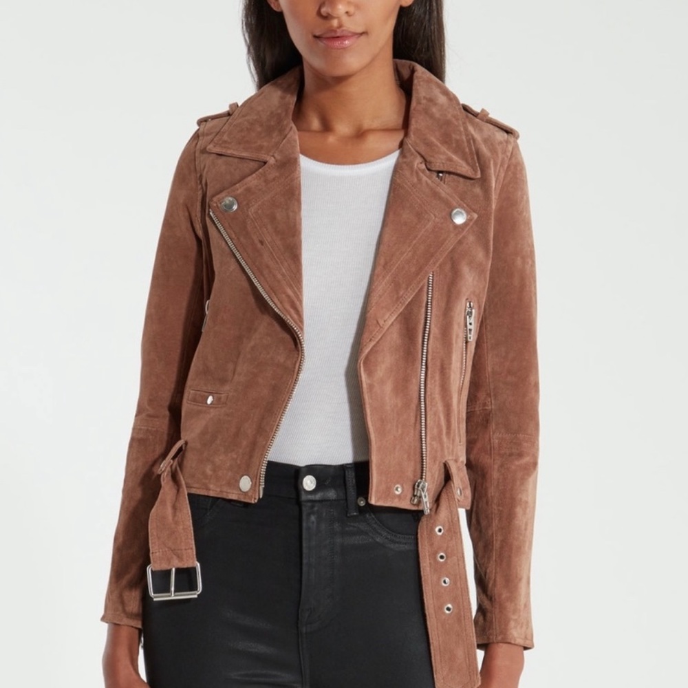 BLANK NYC Suede Moto Jacket